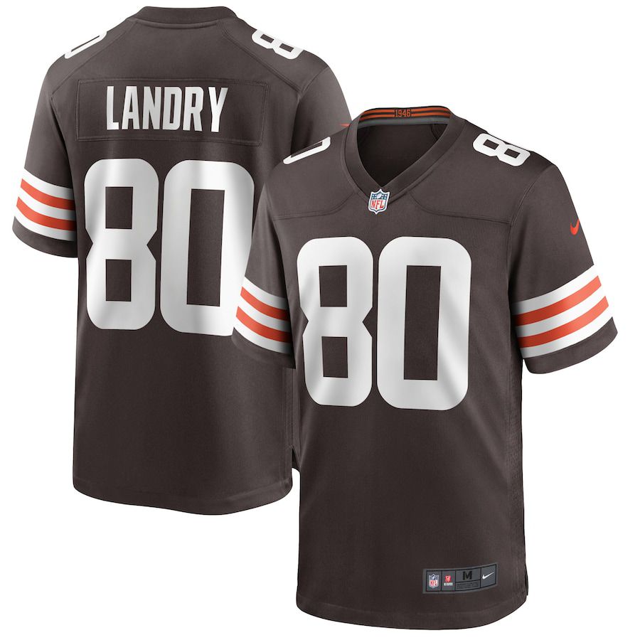 Men Cleveland Browns 80 Jarvis Landry Nike Brown Game Player NFL Jersey